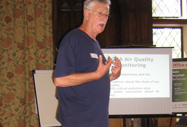 Ian from East Greenwich Residents Association presenting at the Clean Air Convergence